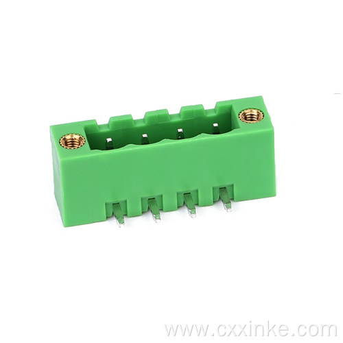 pitch 5.08mm pluggable right angle male terminal block connector socket